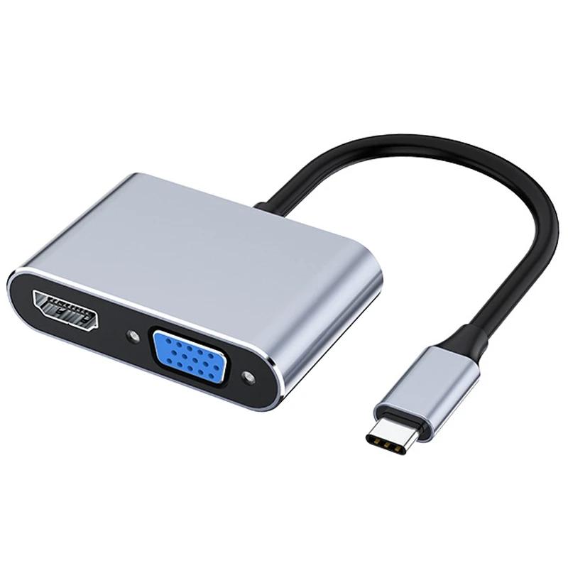 USB C VGA ƼƮ , 4K Ÿ C USB-C    , ο Ʈ 